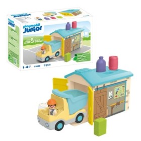 Playmobil Junior camion cu garaj de sortare